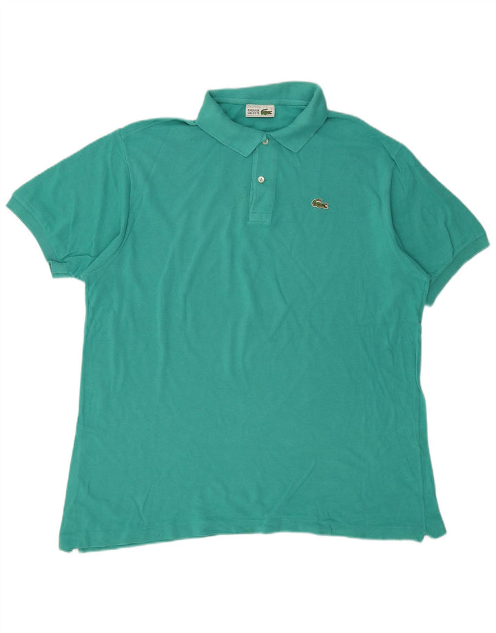 Camisa polo masculina Lacoste tamanho 7 2XL algodão turquesa