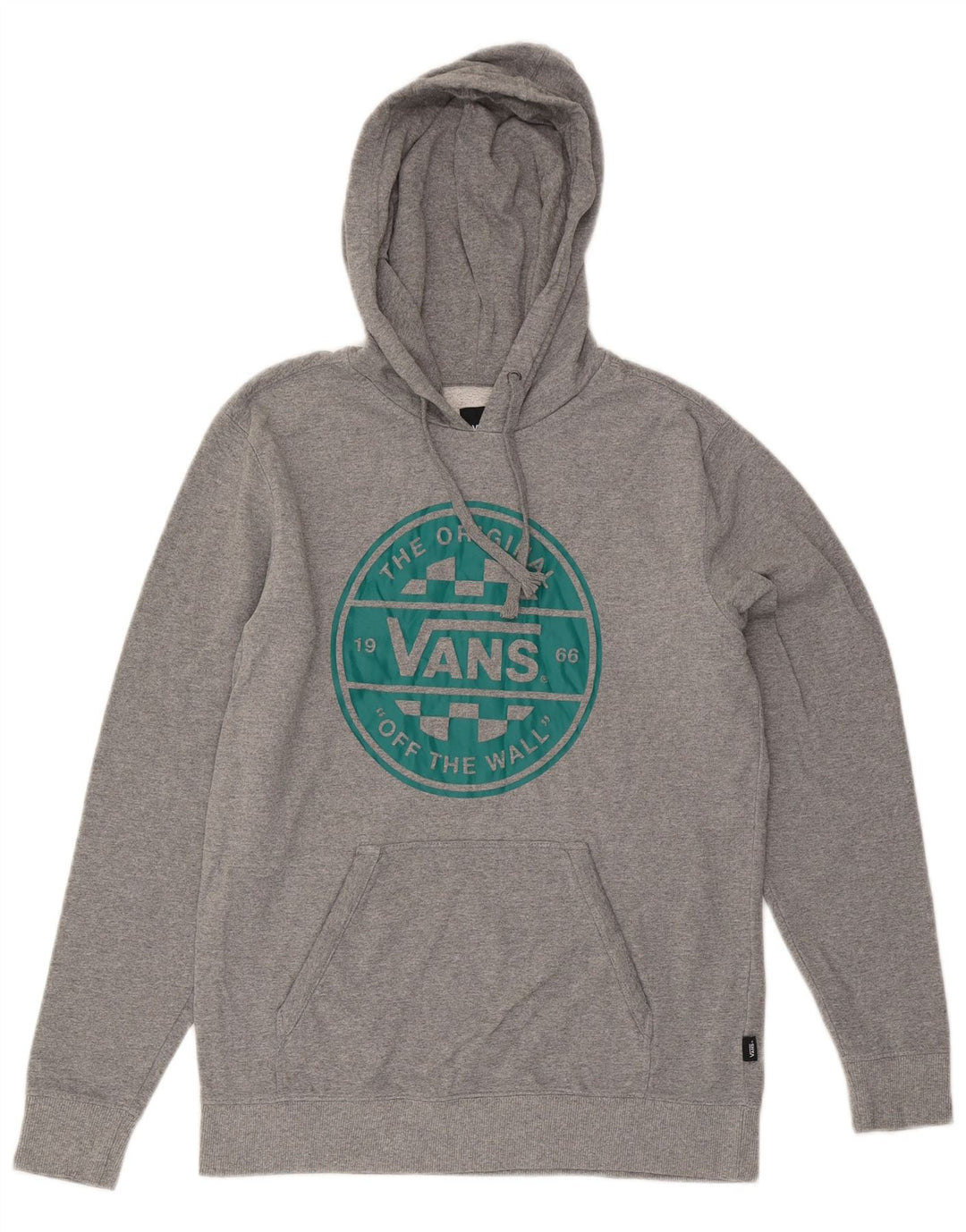 VANS Mens Graphic Hoodie Jumper XS Algodão Cinza