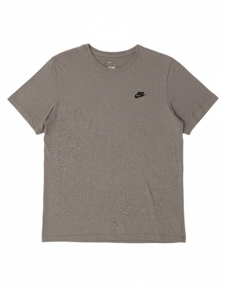 Camiseta masculina NIKE grande algodão cinza