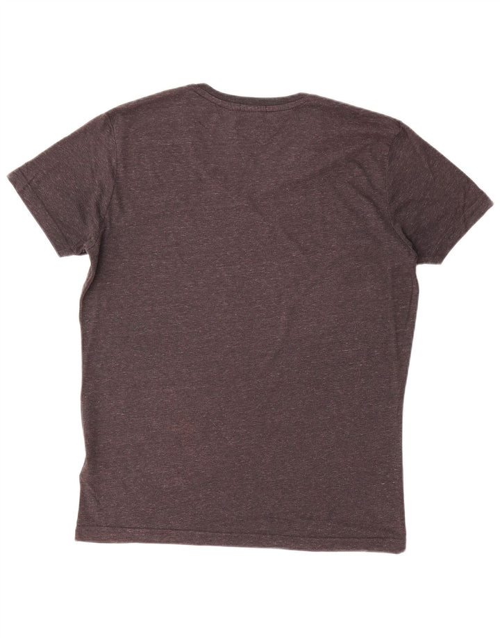 Tommy Hilfiger Camiseta masculina de poliéster manchado cinza médio