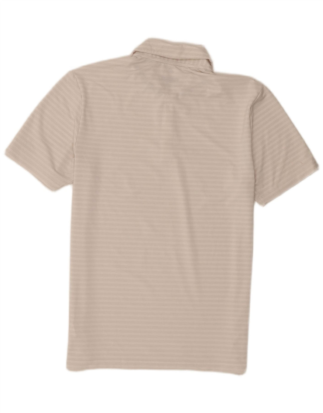 Adidas Mens Golf Polo Shirt Médio Branco Listrado Poliéster