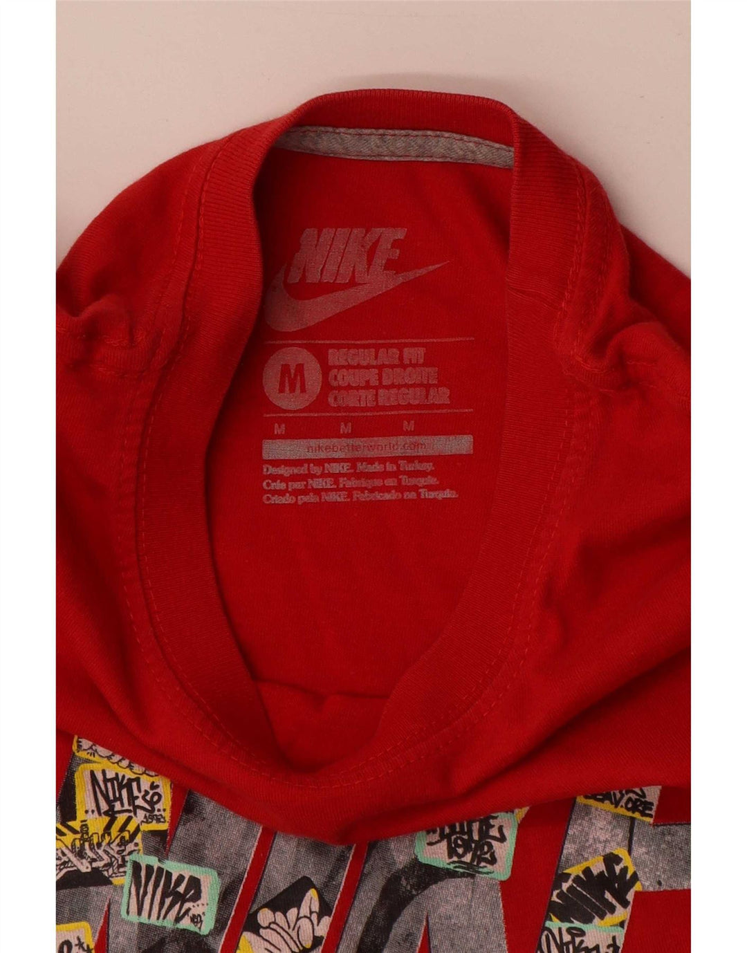 Camiseta Nike Masculina Regular Fit Graphic Top Médio Vermelho