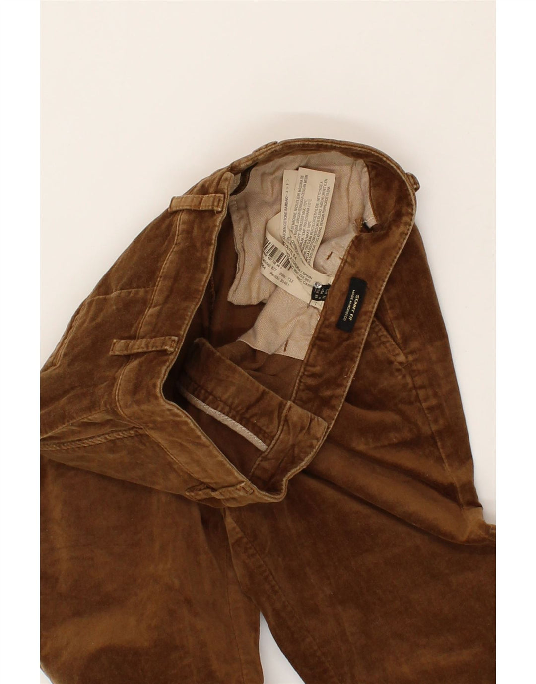 MASSIMO DUTTI Womens Skinny Chino Trousers EU 36 XS W26 L29 Brown Cotton Vintage Massimo Dutti and Second-Hand Massimo Dutti from Messina Hembry 