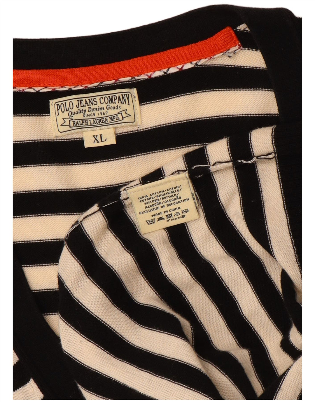 Suéter cardigã feminino RALPH LAUREN UK 18 XL listrado branco