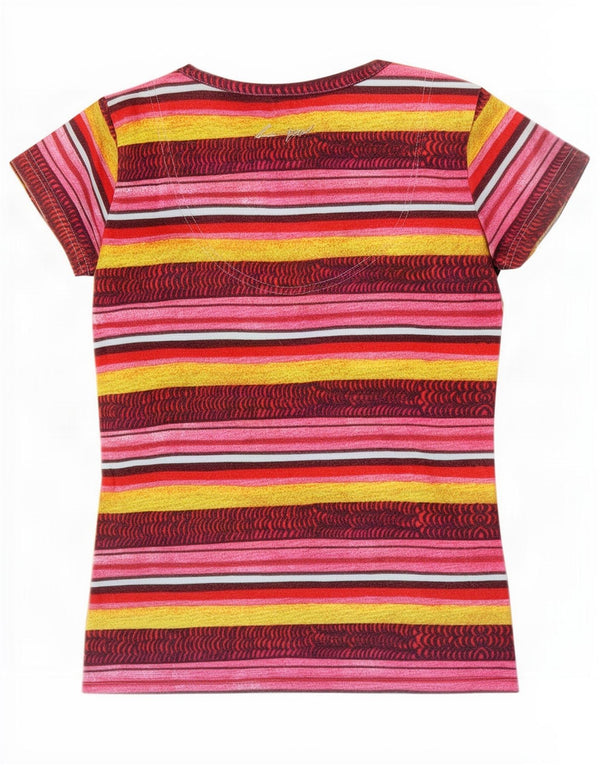 Desigual Camiseta Feminina Gráfica Top UK 14 Grande Multicolorido Floral
