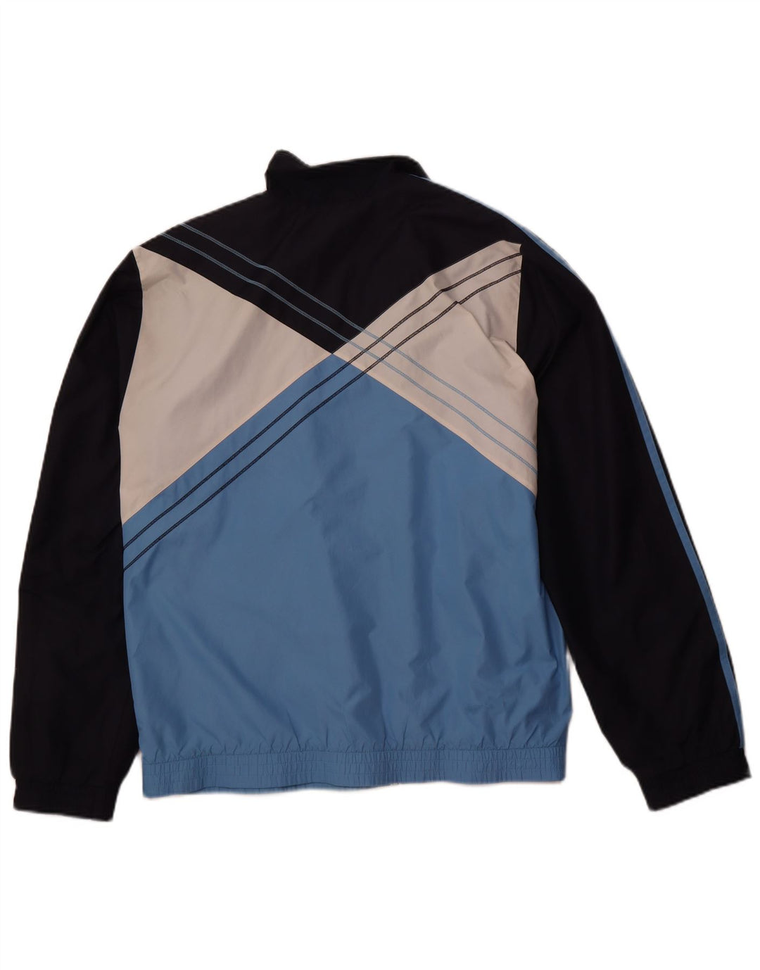 ADIDAS Mens Tracksuit Top Jacket Grande Azul Colorblock Poliéster