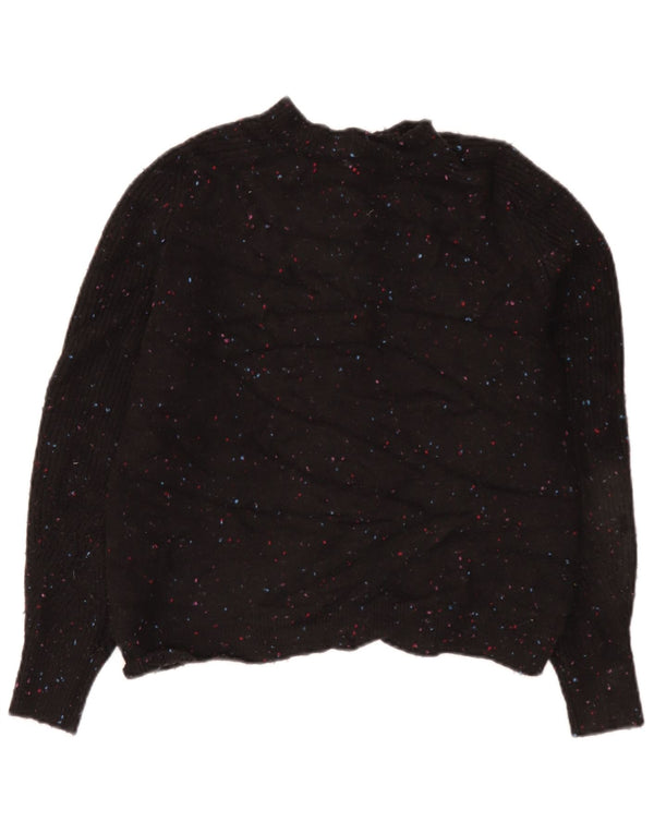 Suéter cardigã feminino Marks & Spencer Reino Unido 14 médio preto manchado