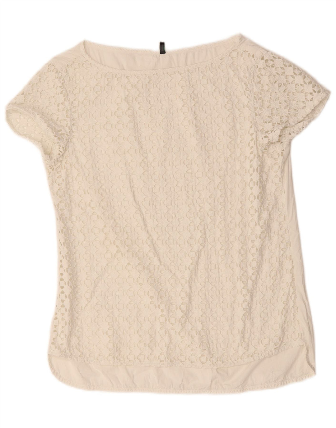 Blusa feminina Benetton UK 14 médio branco