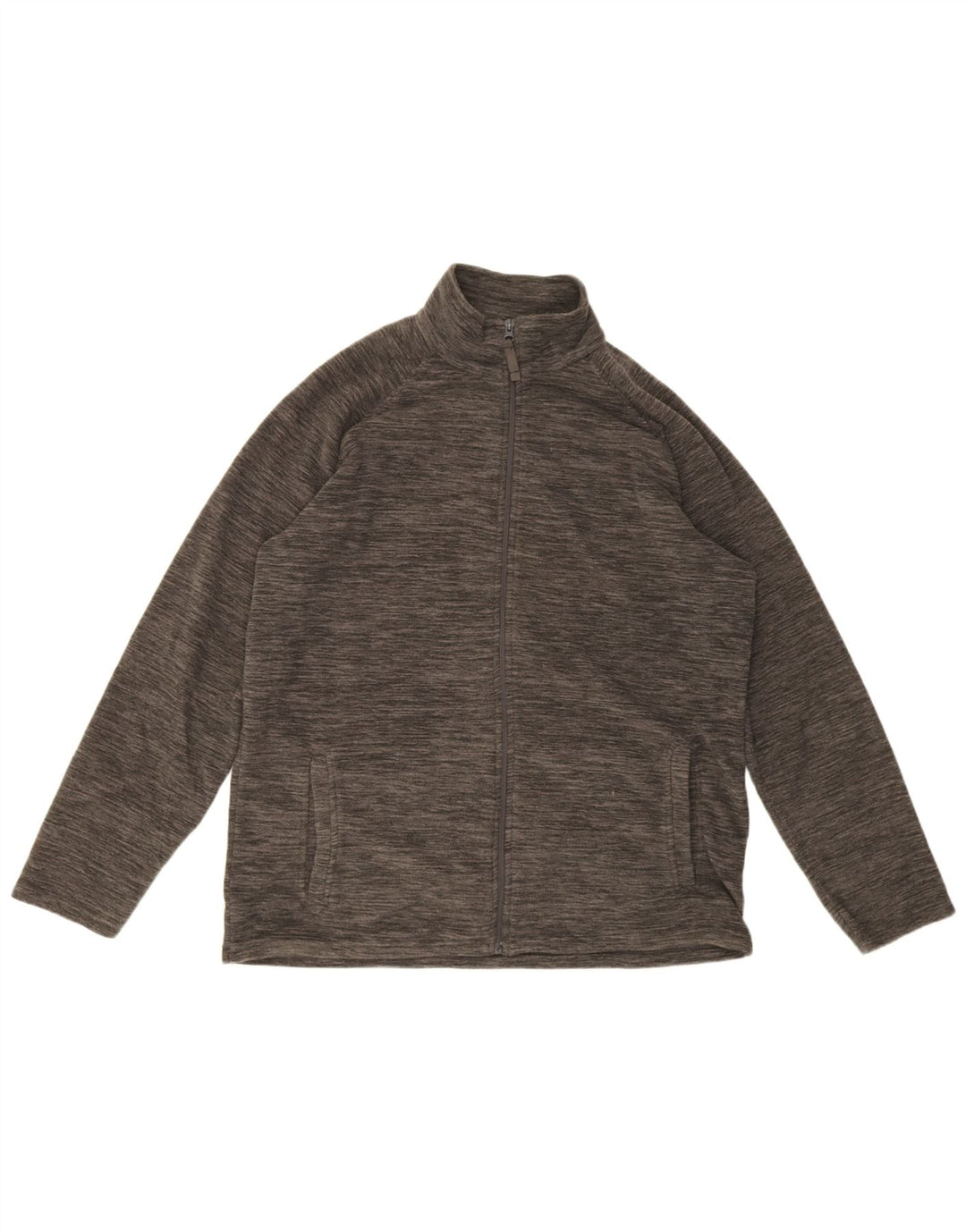 Jaqueta feminina de lã com zíper Mountain Warehouse UK 16 grande cinza manchada