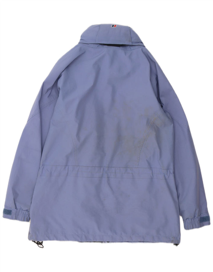 Jaqueta de chuva grande feminina Berghaus UK 10 poliéster azul pequeno