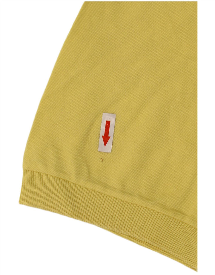 Camisa polo masculina Diadora médio algodão amarelo