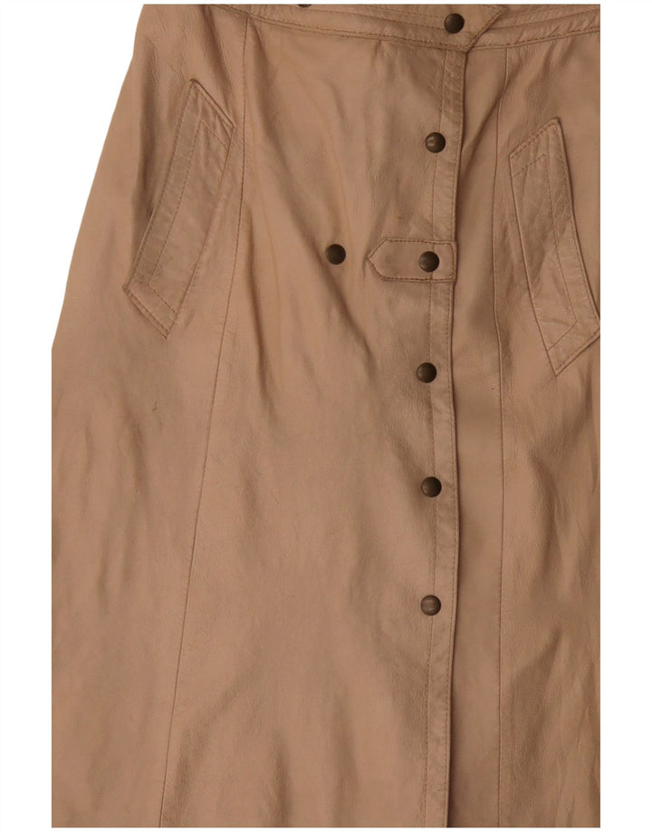 Saia feminina de couro VINTAGE W30 médio bege