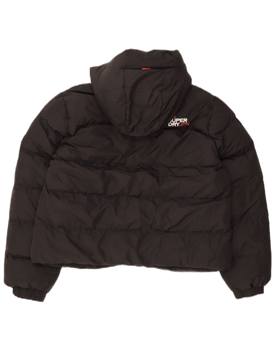 Jaqueta acolchoada com capuz Superdry Womens Crop UK 16 grande poliéster preto