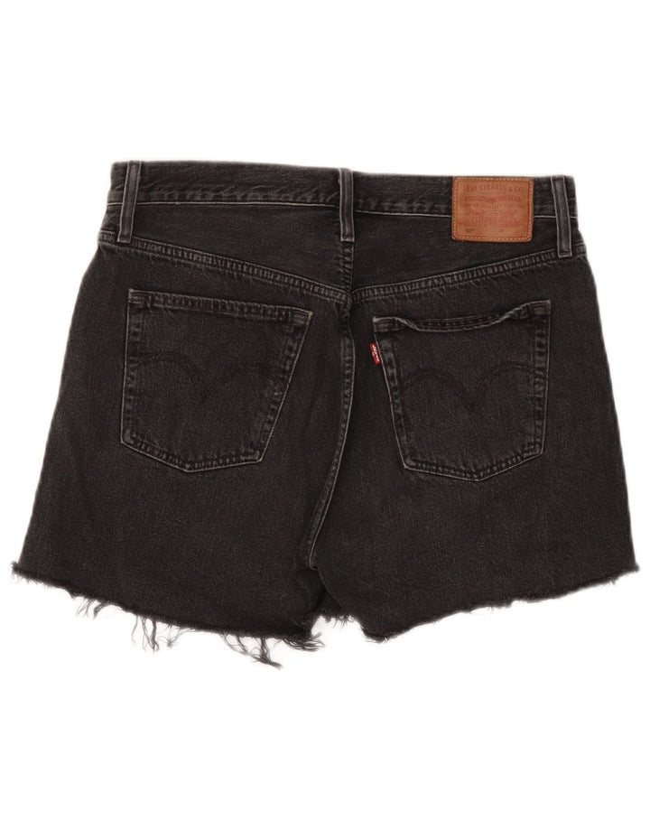 Shorts jeans feminino Levi's 501 W28 médio preto algodão