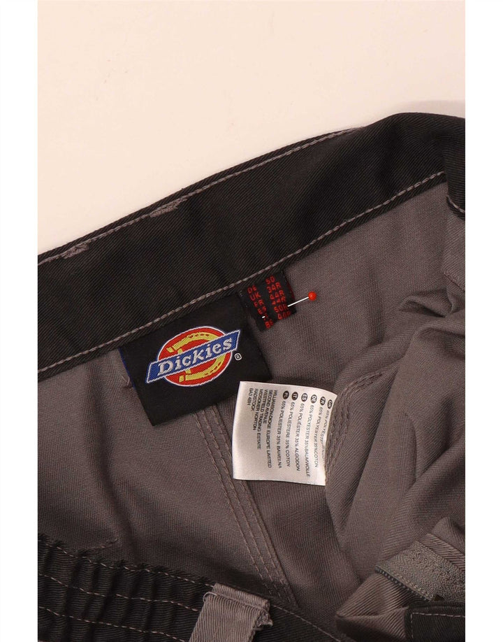 Calças Dickies Mens Straight Cargo W34 L31 Cinza Poliéster