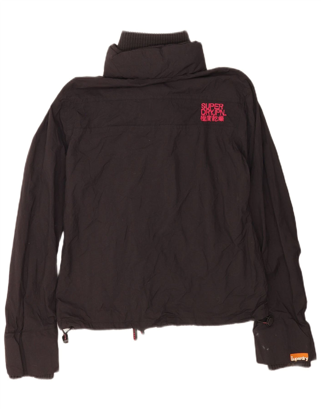 Jaqueta corta-vento feminina Superdry UK 16 grande nylon preto
