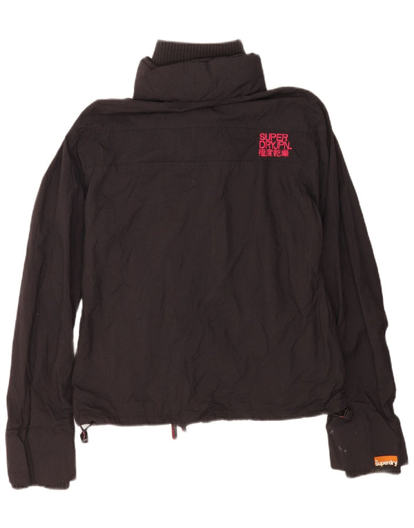 Jaqueta corta-vento feminina Superdry UK 16 grande nylon preto