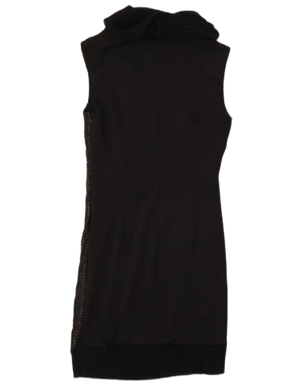 Vestido jumper feminino Rinascimento com gola redonda e sem mangas Reino Unido 12 médio preto