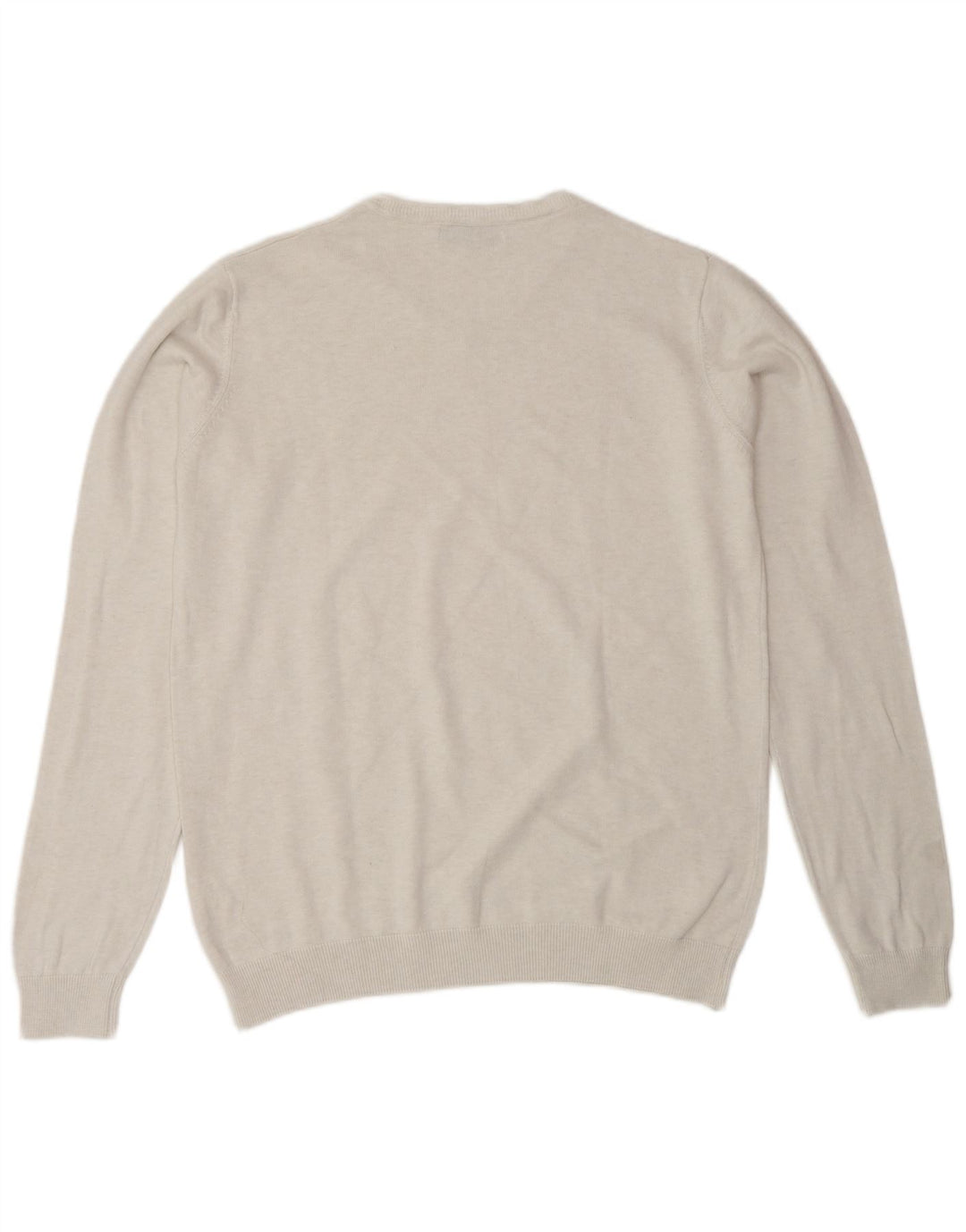 Suéter masculino Charro com decote em V pequeno algodão branco