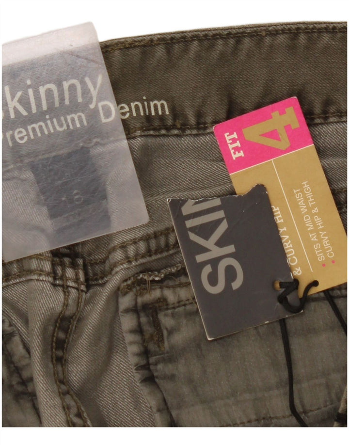 Calça cargo feminina MOSSIMO curvada de cintura média US 18 2XL W42 L33 cáqui