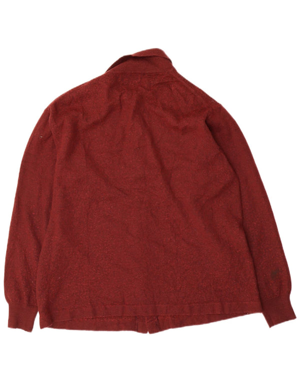 Suéter cardigã masculino Zara grande lã marrom