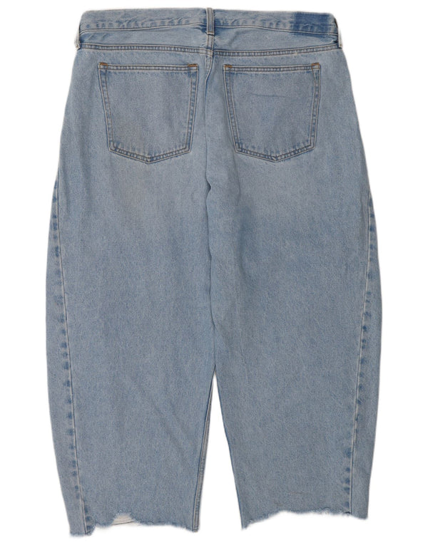 Calça jeans feminina Abercrombie & Fitch com cintura média e cintura média W32 L26 azul