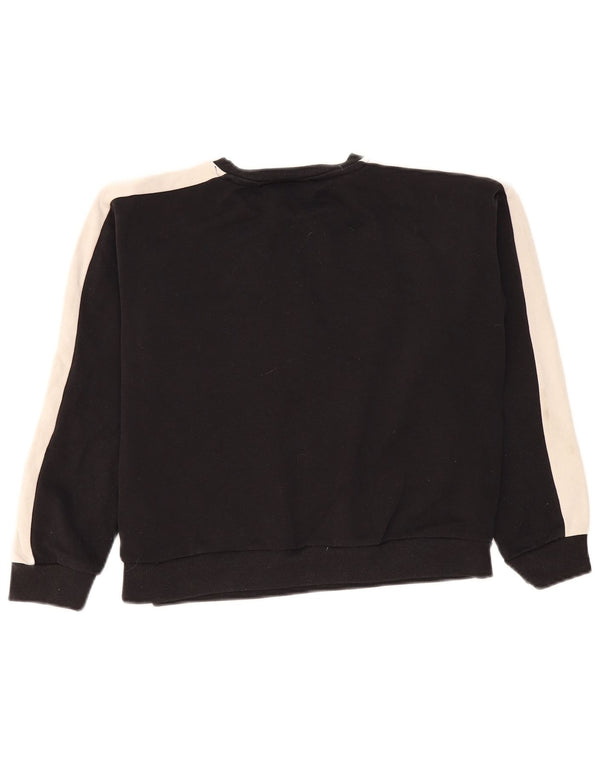 Moletom feminino Fila Crop Graphic Jumper UK 16 grande bloco colorido preto
