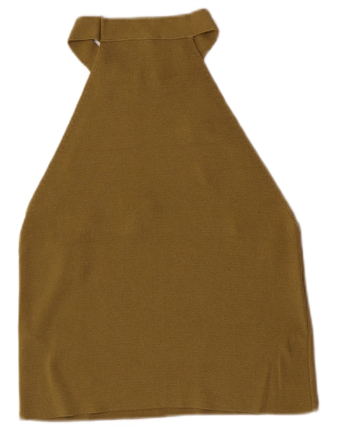 Topshop feminino cropped top UK 8 pequeno cáqui viscose