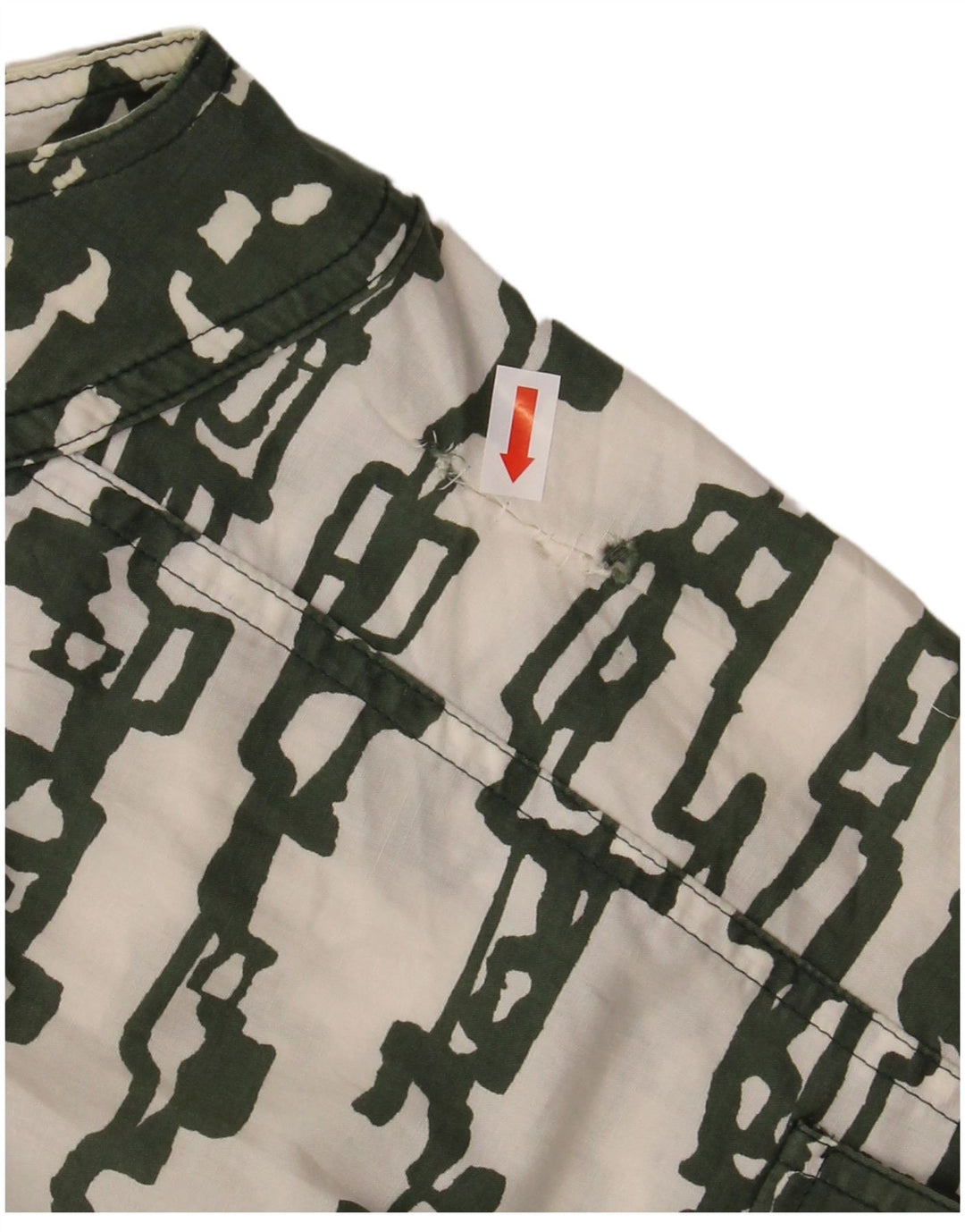 Vestido camisa feminino sem mangas MARELLA Reino Unido 12 verde médio geométrico