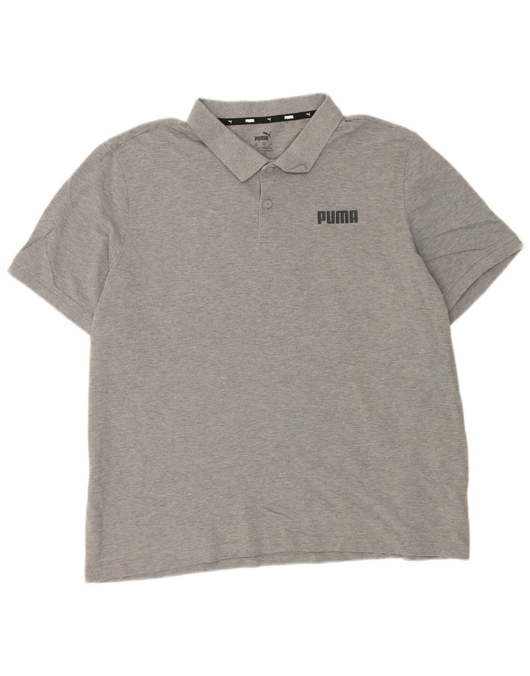 Camisa polo masculina Puma 2XL algodão manchado cinza