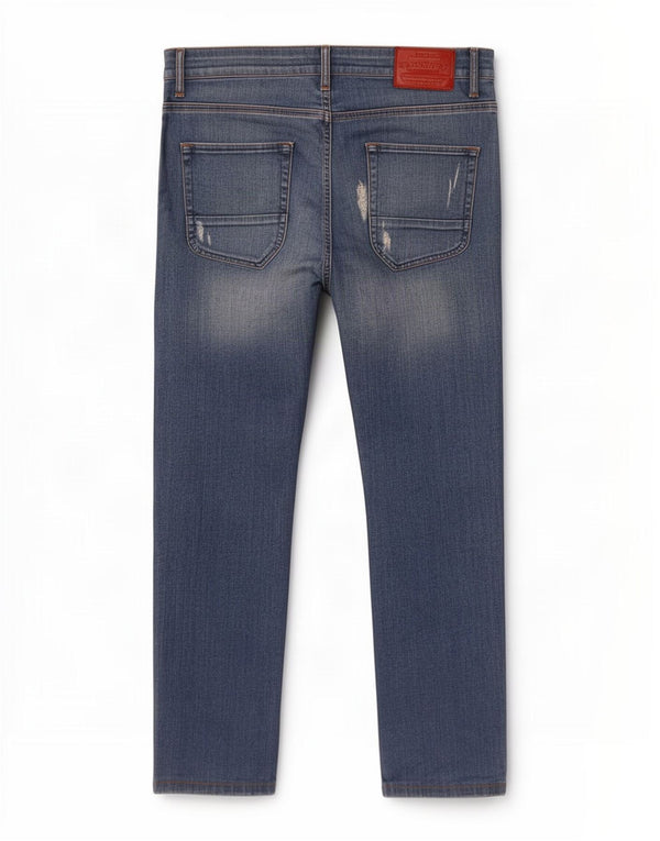 Zara Mens Jeans Slim Distressed EU 46 XL W36 L30 Azul