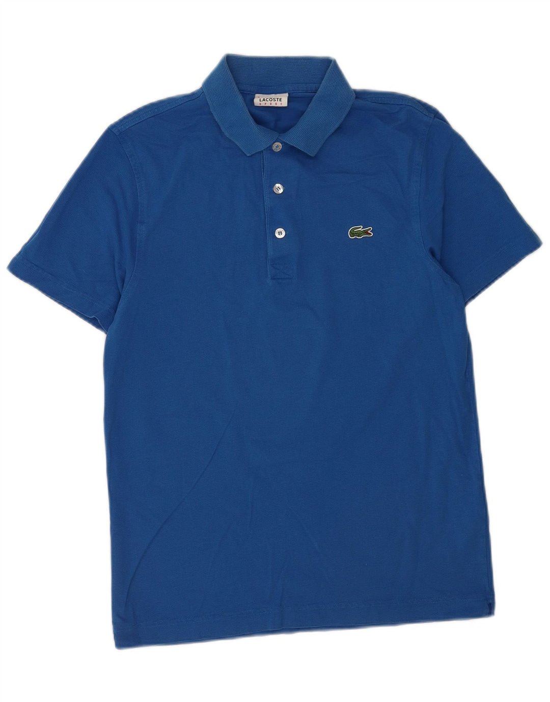 Camisa polo masculina Lacoste tamanho 3 pequeno algodão azul