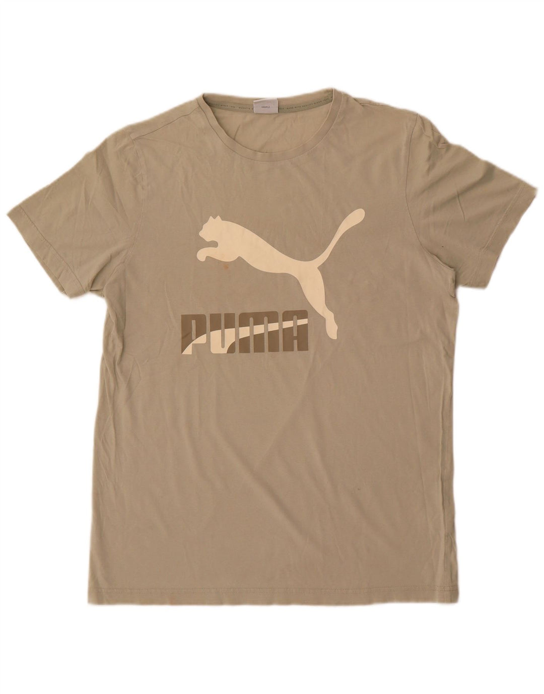 Camiseta masculina Puma Graphic Top cinza médio algodão