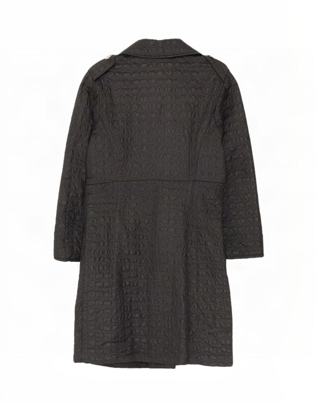 Casaco impermeável feminino vintage UK 8 pequeno preto