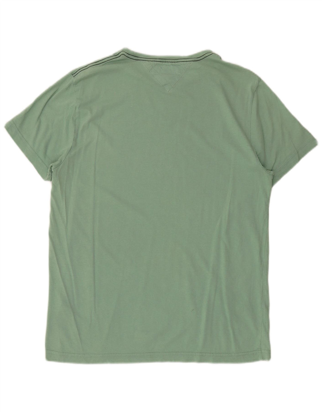 Tommy Hilfiger Camiseta masculina gráfica Top médio algodão verde