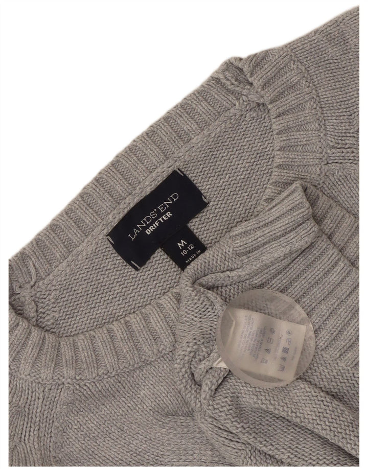Suéter feminino Lands End Drifter Boat Neck Jumper Reino Unido 10/12 cinza médio
