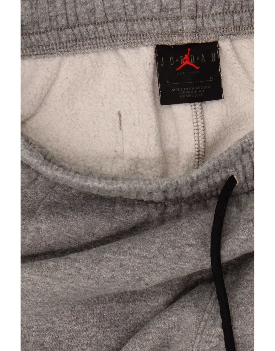 Calça de treino masculina Jordan Joggers grande algodão cinza
