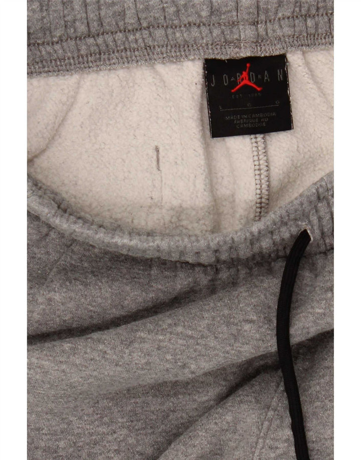 Calça de treino masculina Jordan Joggers grande algodão cinza