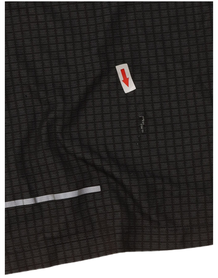 Camiseta masculina Nike Dri Fit Top cinza médio poliéster geométrico