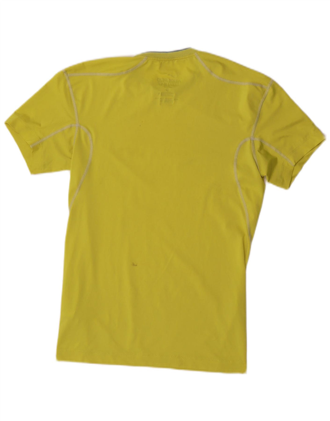 Camiseta masculina Nike Dri Fit Top grande de poliéster amarelo esportivo