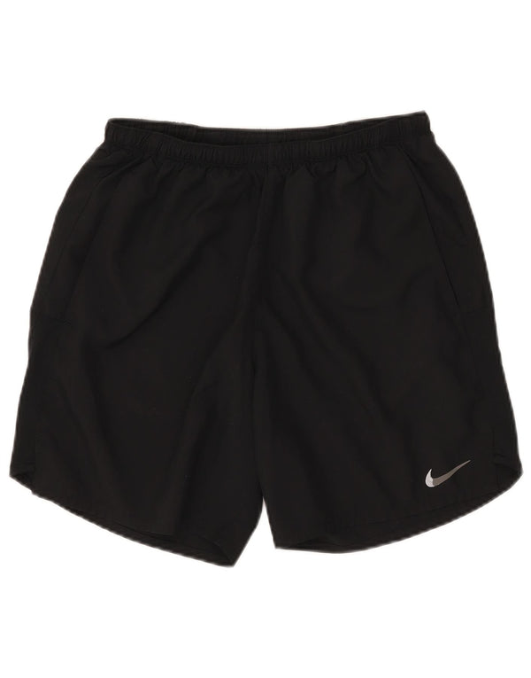 Shorts esportivos femininos NIKE UK 12 poliéster preto médio