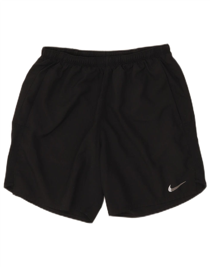 Shorts esportivos femininos NIKE UK 12 poliéster preto médio