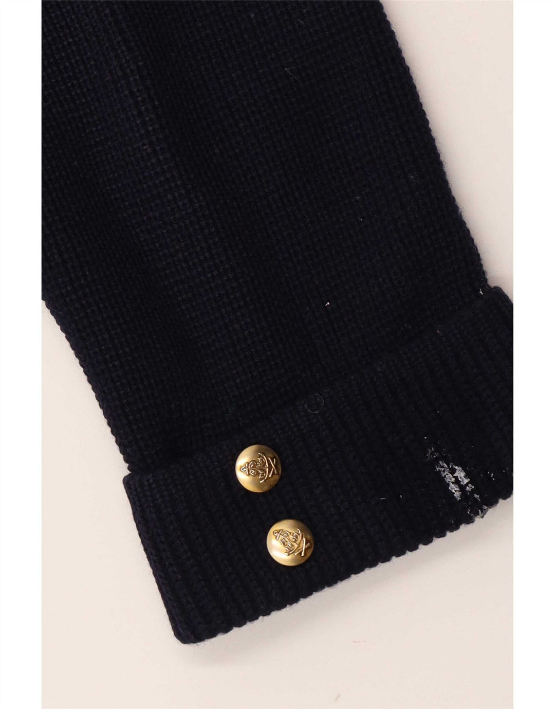 Jaqueta blazer feminina vintage com peito duplo UK 12 azul marinho médio