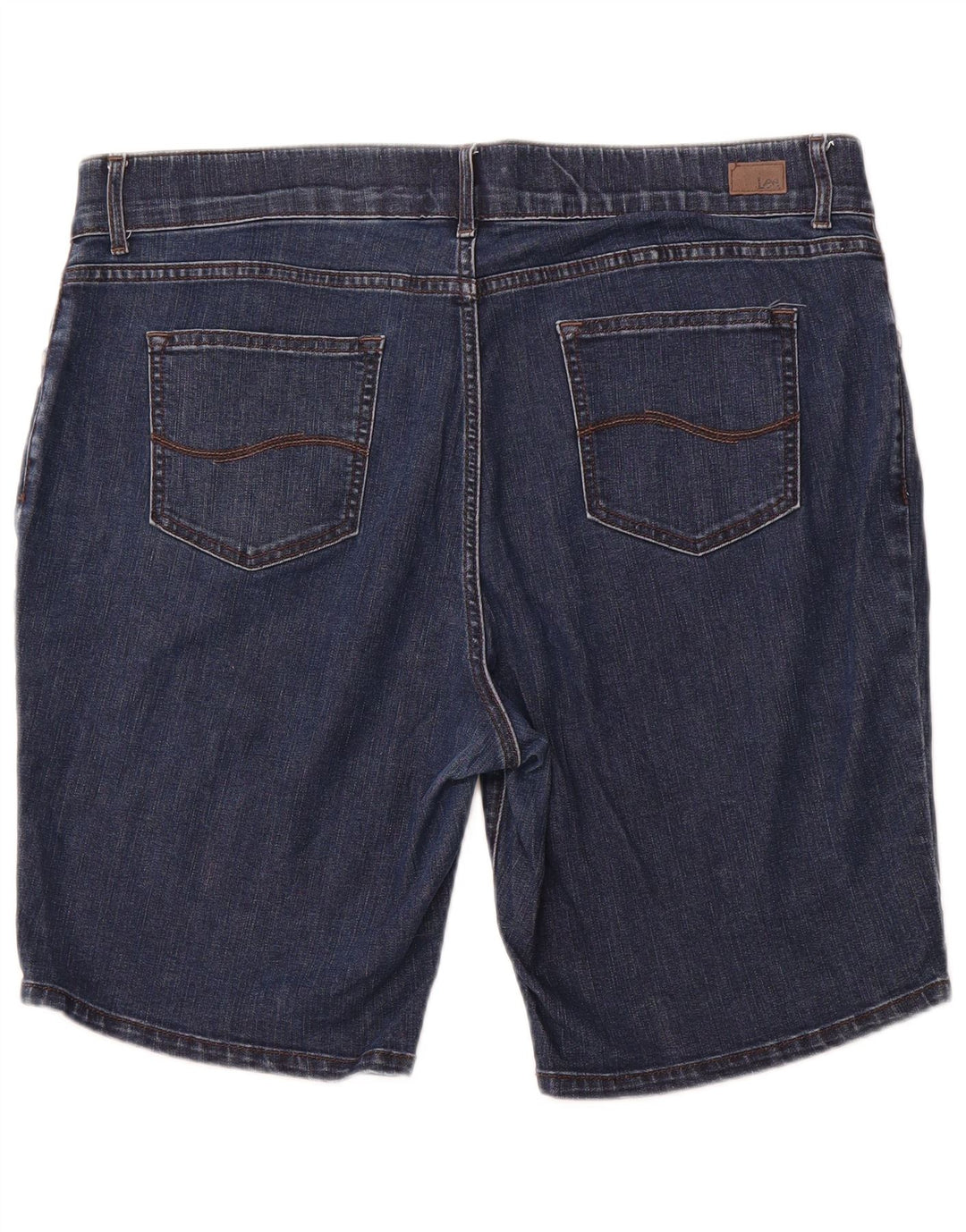 Shorts jeans feminino LEE cintura média regular ajuste EUA 20 3XL W40 algodão azul