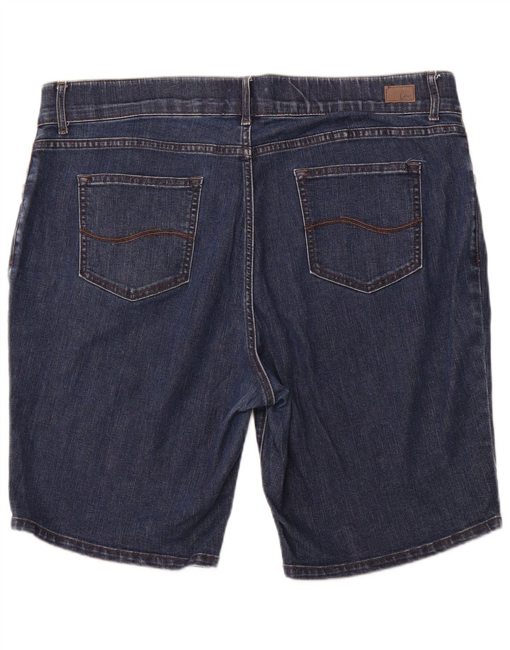 Shorts jeans feminino LEE cintura média regular ajuste EUA 20 3XL W40 algodão azul