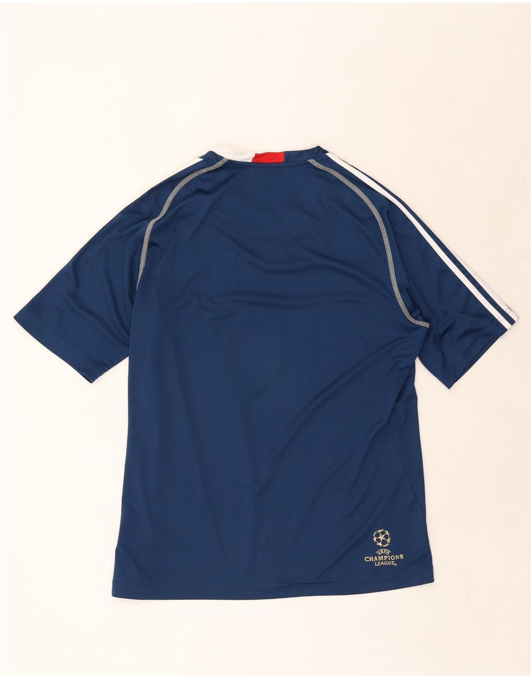 Camiseta masculina Adidas Climalite Top grande poliéster azul marinho