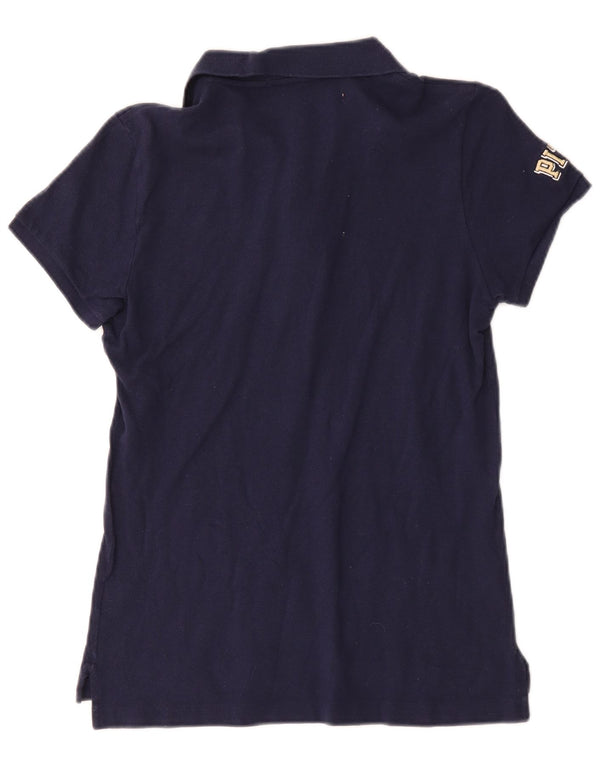 Polo skinny feminino Ralph Lauren Reino Unido 14 algodão azul marinho médio