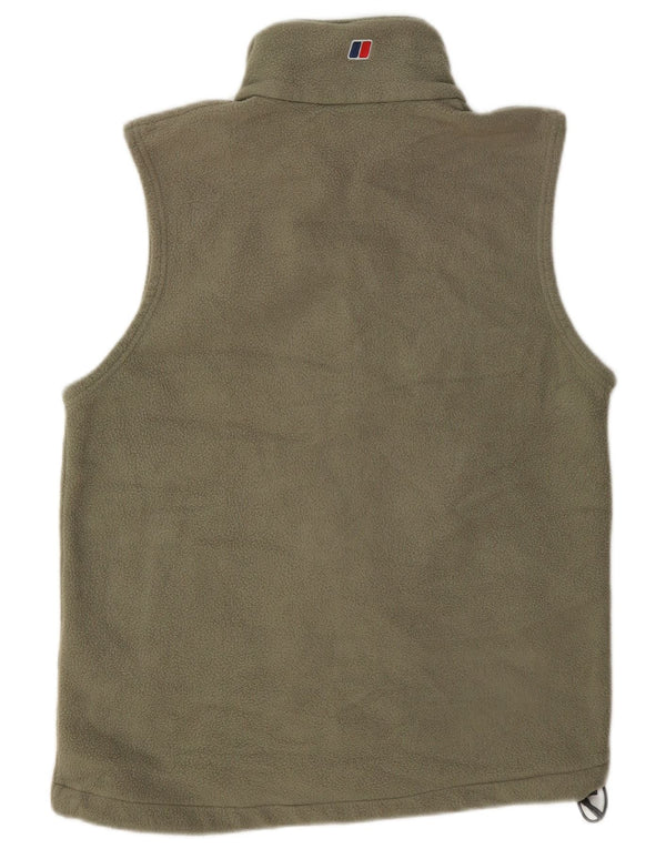 Colete de lã feminino Berghaus UK 14 poliéster cáqui médio