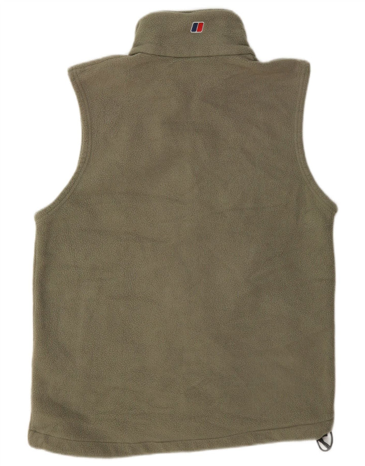 Colete de lã feminino Berghaus UK 14 poliéster cáqui médio
