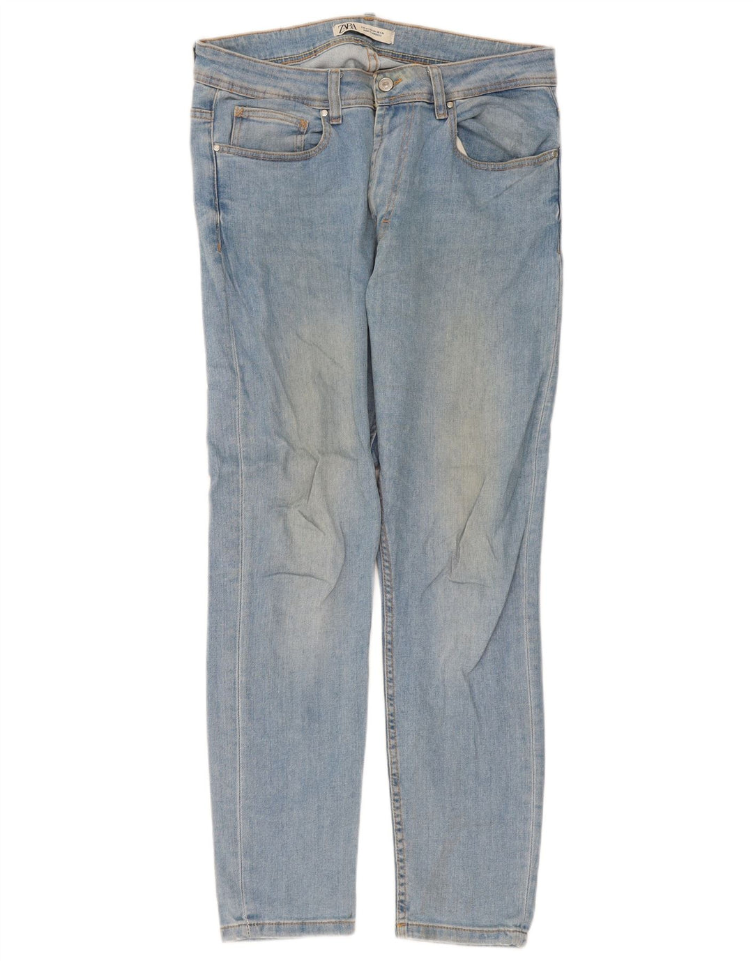 Zara Mens Slim Jeans EU 44 Grande W34 L30 Azul Algodão